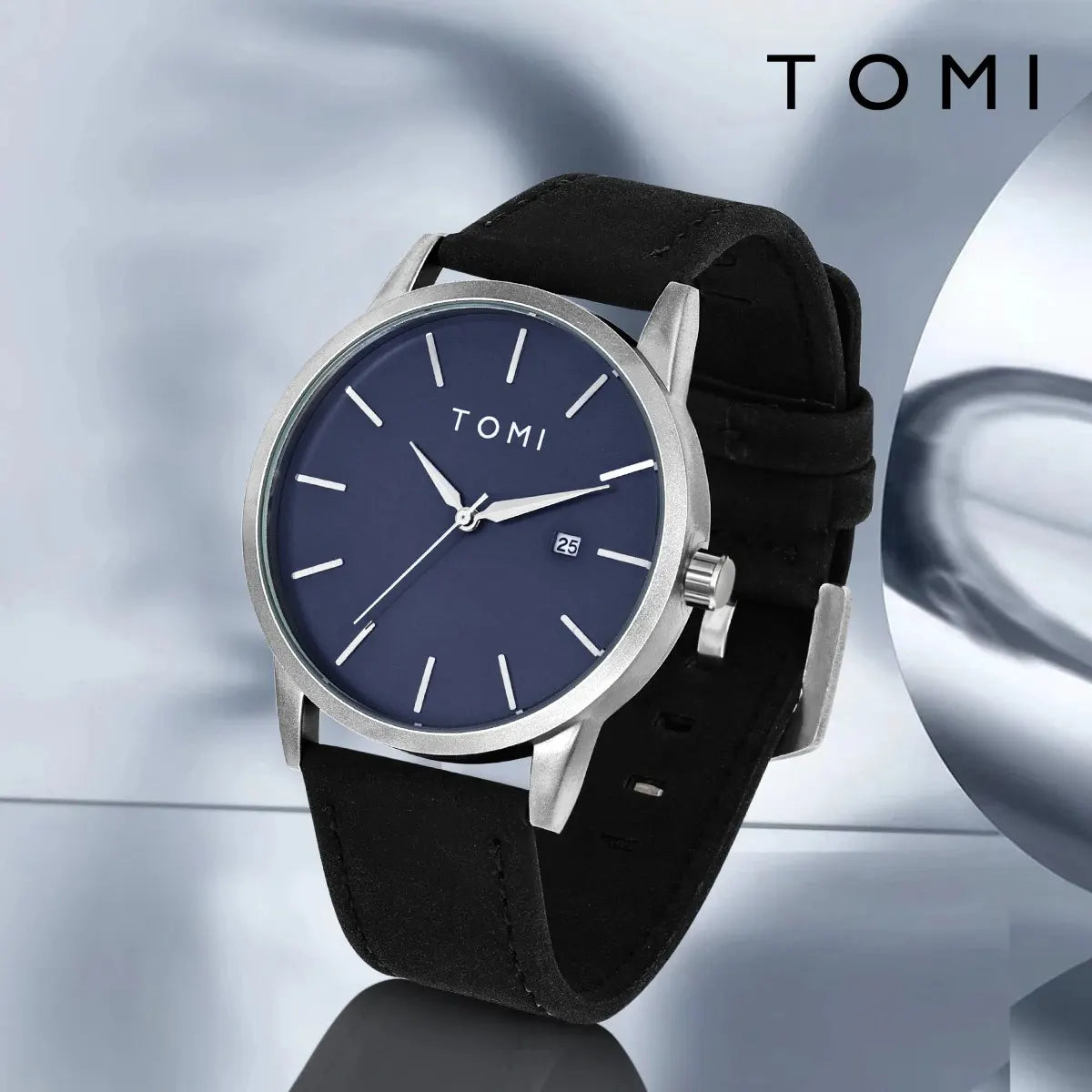 TOMI Brand Fashionable Men's Watch Luxurious Small Disc Dial Design Quartz Watch