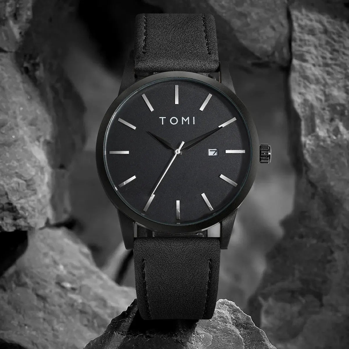 TOMI Brand Fashionable Men's Watch Luxurious Small Disc Dial Design Quartz Watch