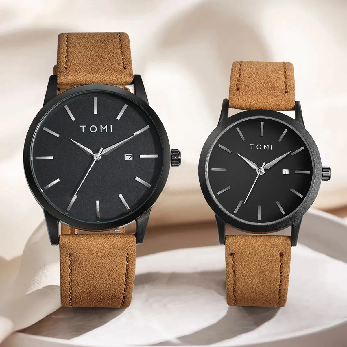 TOMI Luxury Casual Couple Watch Simple Men's and Women's Calendar Business Quartz Watch Women's Watch Watch Clock Gifts Reloj