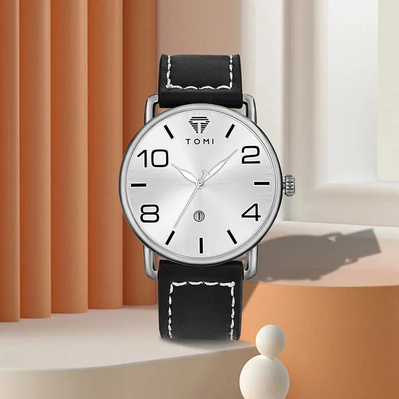 TOMI High Quality Luxury Design Men's and Women's Quartz Watch Minimalist Fashion Calendar Quartz Casual Watch