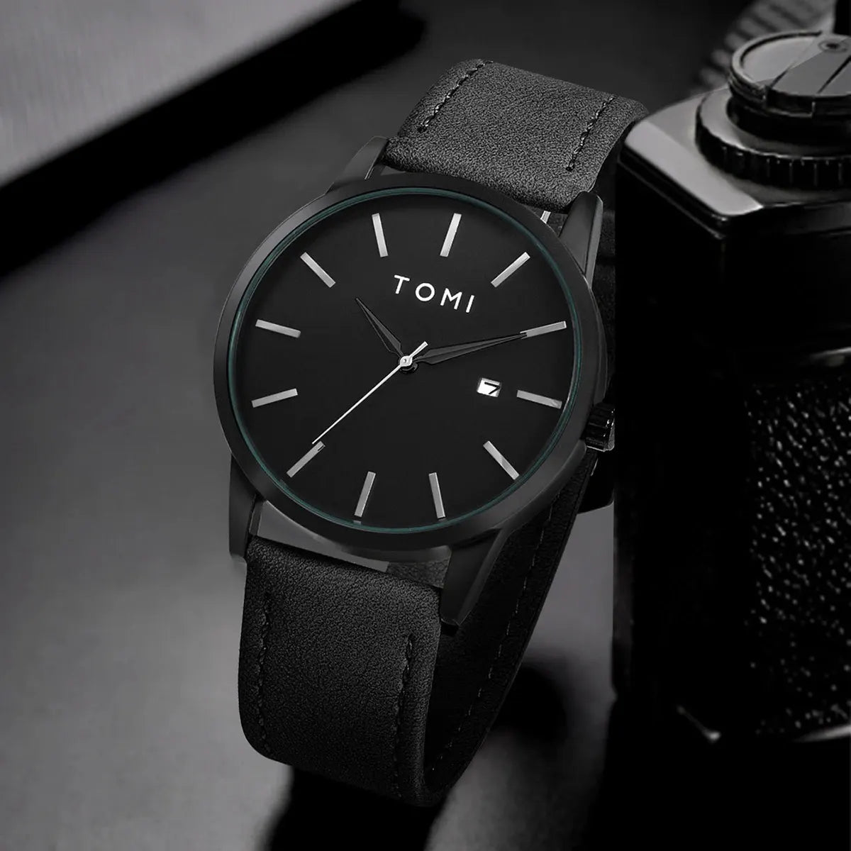 TOMI Brand Fashionable Men's Watch Luxurious Small Disc Dial Design Quartz Watch