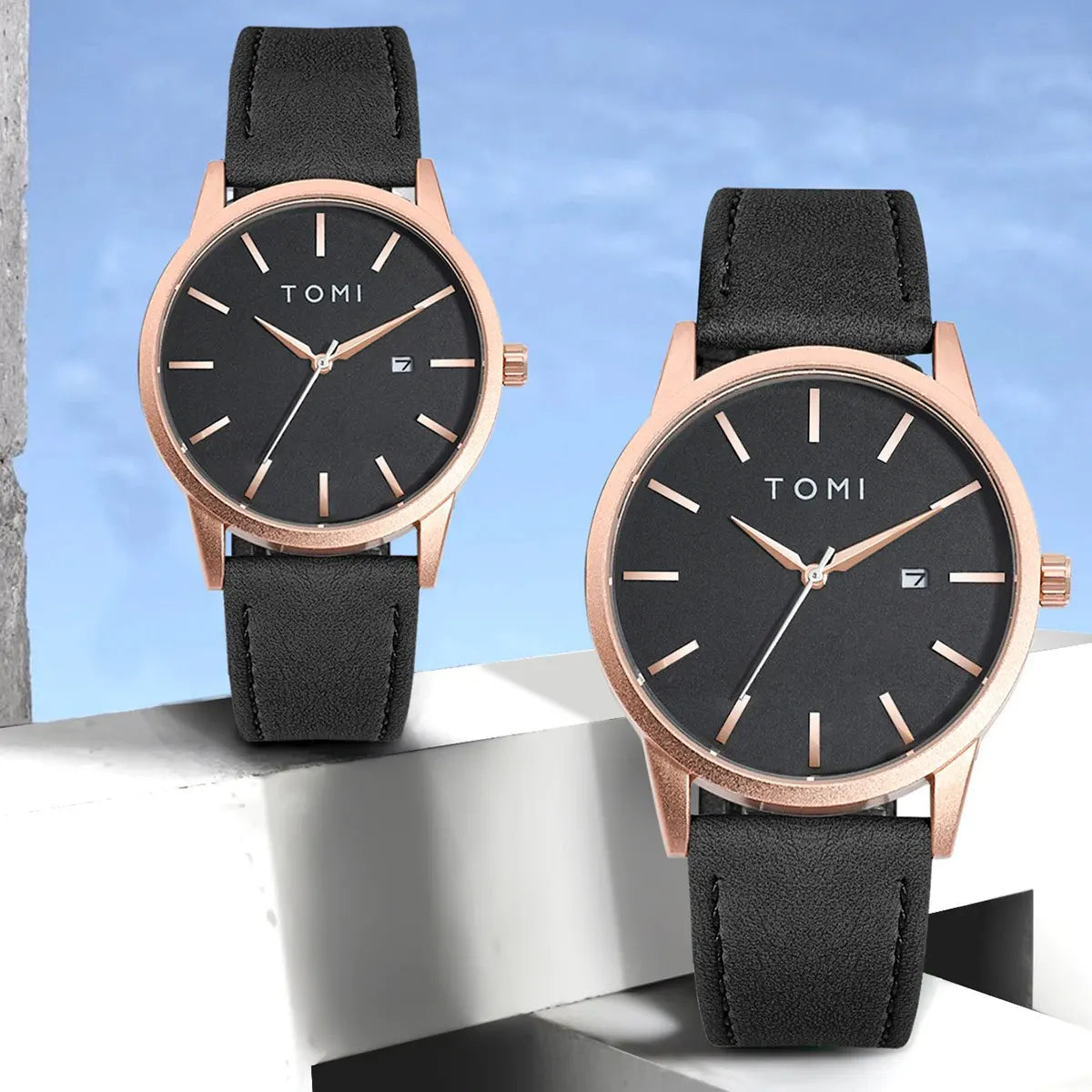 TOMI Luxury Casual Couple Watch Simple Men's and Women's Calendar Business Quartz Watch Women's Watch Watch Clock Gifts Reloj