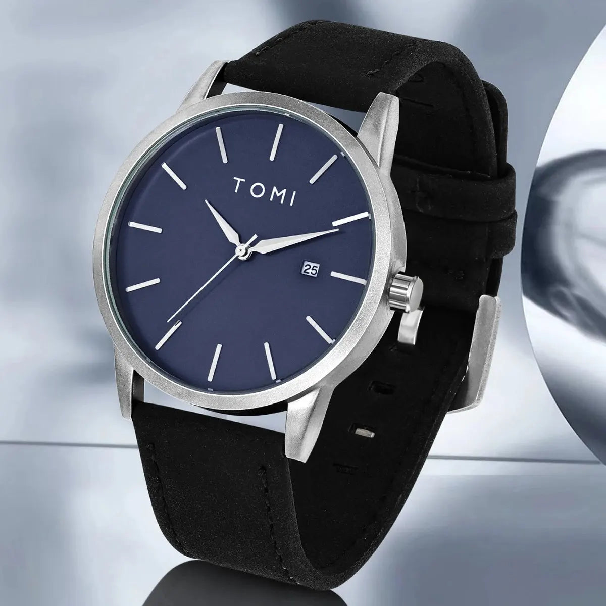TOMI Brand Fashionable Men's Watch Luxurious Small Disc Dial Design Quartz Watch