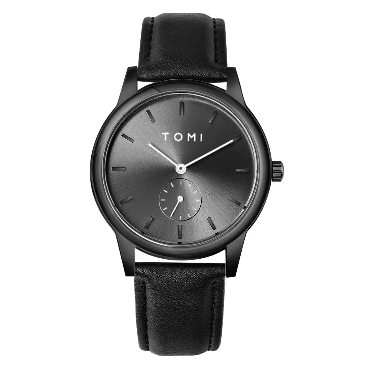 TOMI Fashion Men's Two Pin Half Belt Watch Casual and Minimalist Men's Quartz Watch