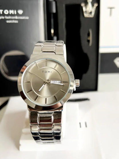 TOMI Luxury Business Men's Watch Gift Box Set High Quality Simple and Versatile Quartz Watch for Men Relogio Masculino in Pakistan