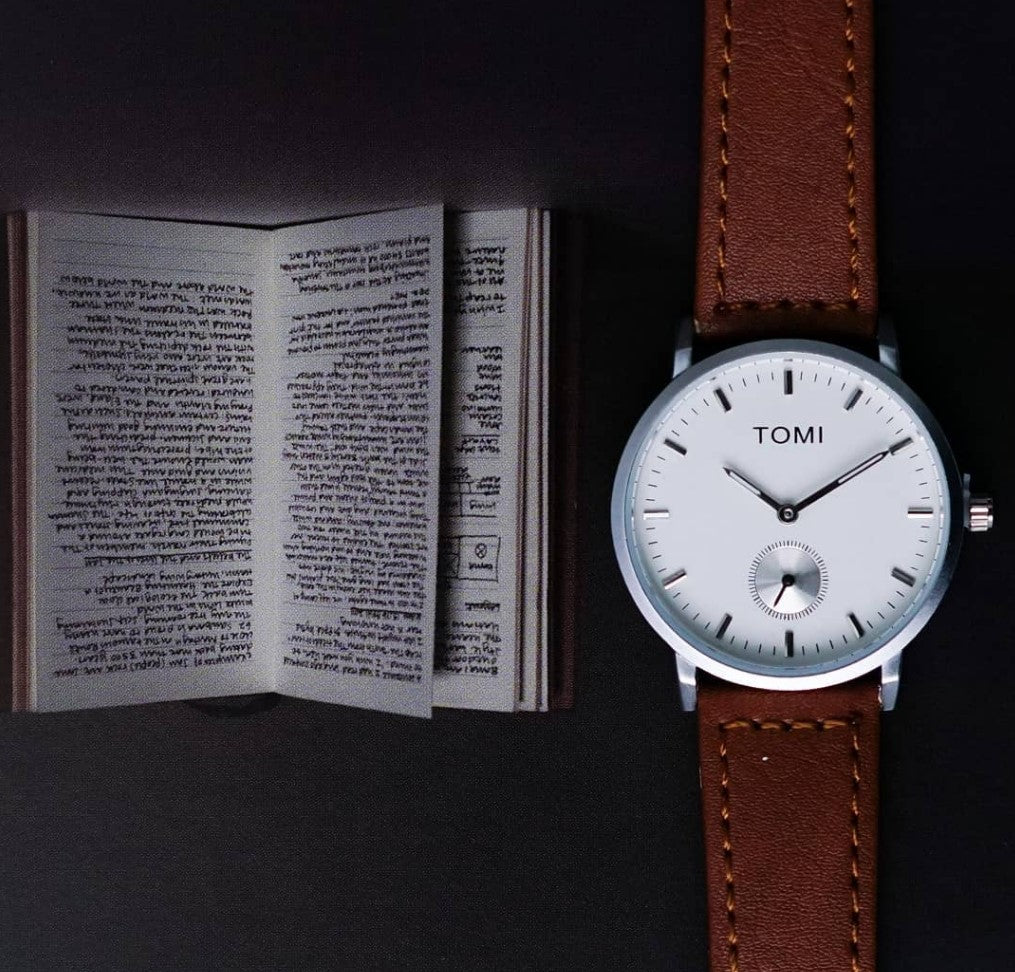 TOMI Round Minimalist Women's and Men Watch Business Luxury Fashion Gift