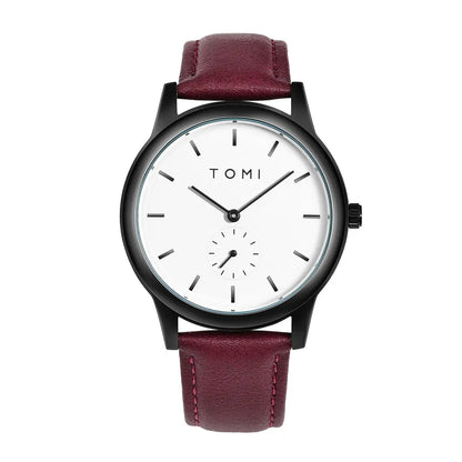 TOMI Fashion Men's Two Pin Half Belt Watch Casual and Minimalist Men's Quartz Watch