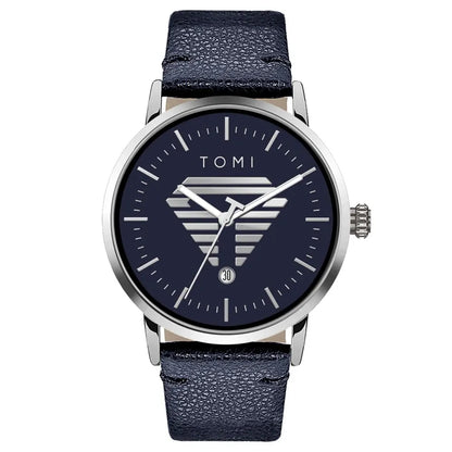 TOMI Men's Watch Minimalist Casual Business Quartz Watch Luxury Fashion Men's Leather Quartz Watch Clock Gift
