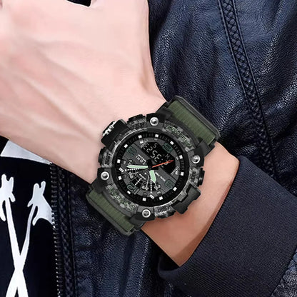 TOMI Men's LED Waterproof Digital Watch Men's Fitness Electronic Watch Multi functional Military Sports Watch Children's Gift