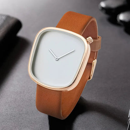 TOMI Watch Minimalist Men's Square Fashion Ultra thin Watch Minimalist Women's High Quality Elegant Quartz Watch Clock Gift