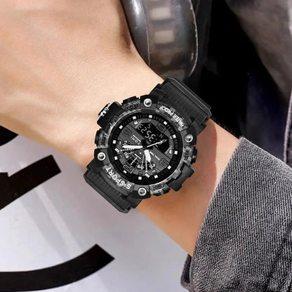 TOMI Men's LED Waterproof Digital Watch Men's Fitness Electronic Watch Multi functional Military Sports Watch Children's Gift