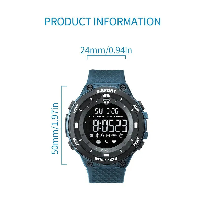 TOMI Men's Fashion Outdoor Sports Watch Digital Children's Multi functional Electronic Watch
