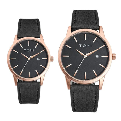 TOMI Luxury Casual Couple Watch Simple Men's and Women's Calendar Business Quartz Watch Women's Watch Watch Clock Gifts Reloj